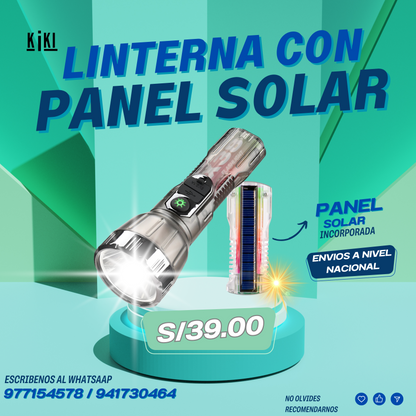 Linterna Con Panel Solar